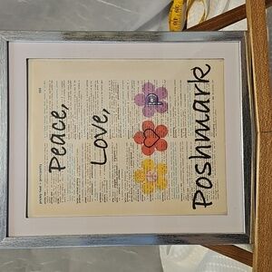 Peace, Love, Poshmark Handmade - Framed